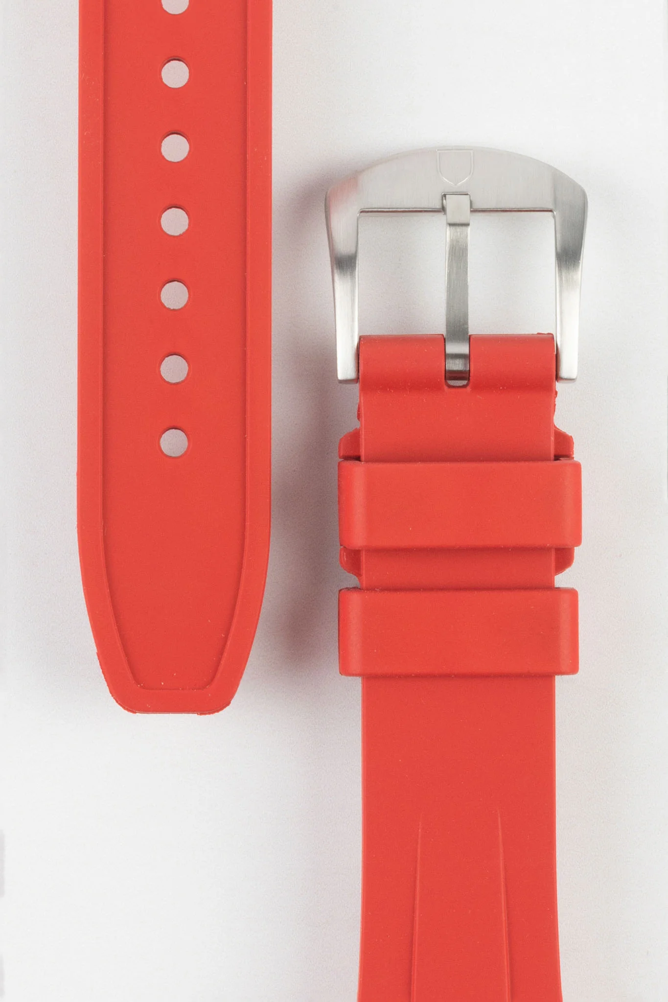 VANGUARD Integrated Rubber Watch Strap for Tudor Black Bay 58 in RED - Image 3