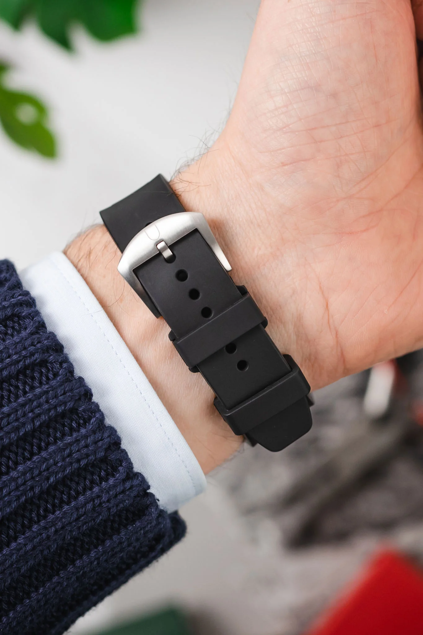 VANGUARD Rubber Watch Strap for Tudor Heritage Chrono in BLACK - Image 2