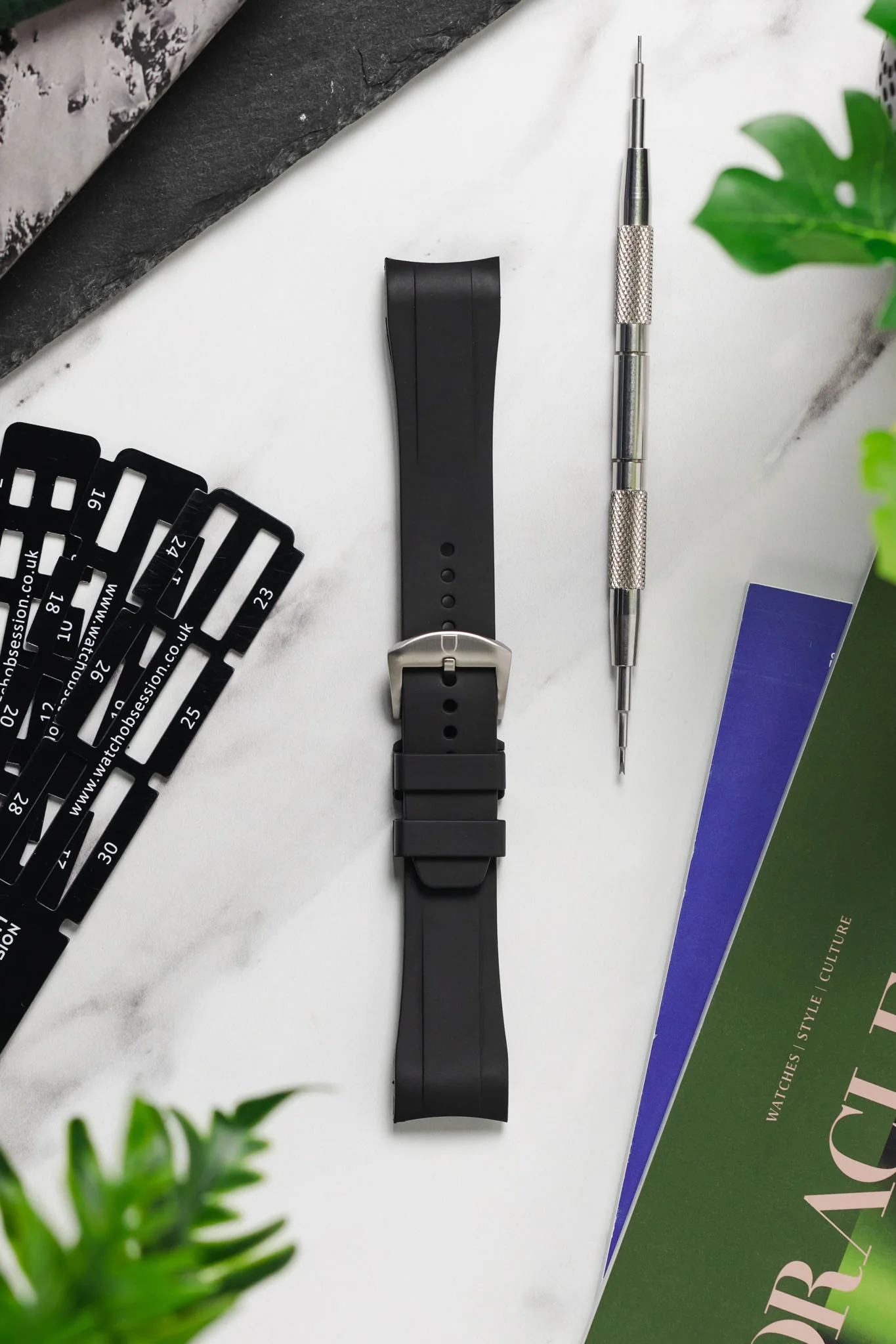 VANGUARD Rubber Watch Strap for Tudor Heritage Chrono in BLACK - Image 6