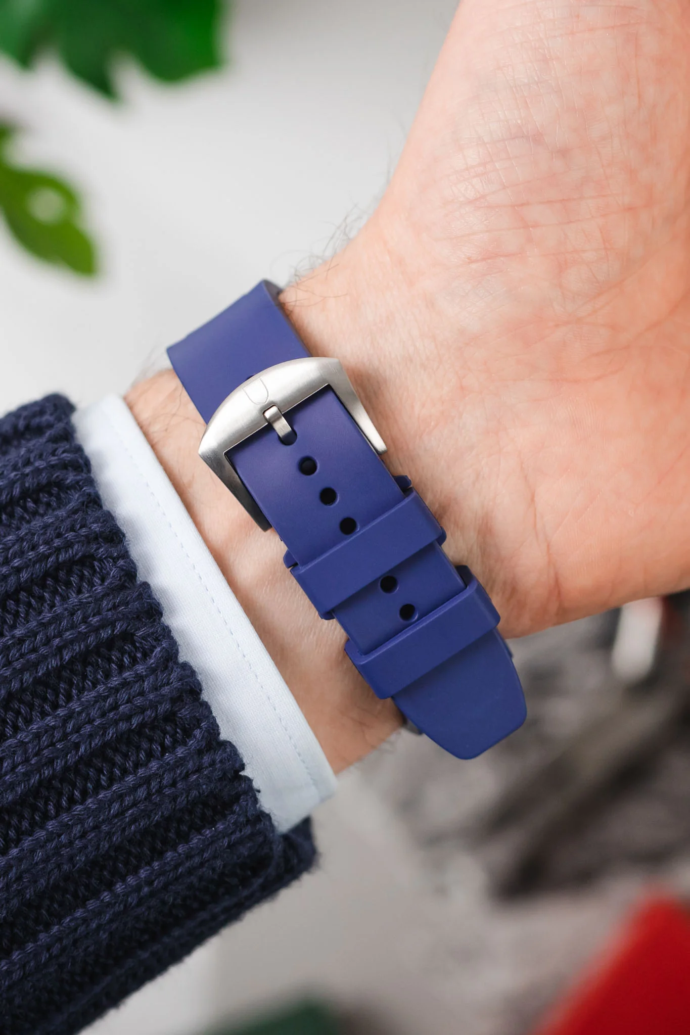 VANGUARD Rubber Watch Strap for Tudor Heritage Chrono in BLUE - Image 2