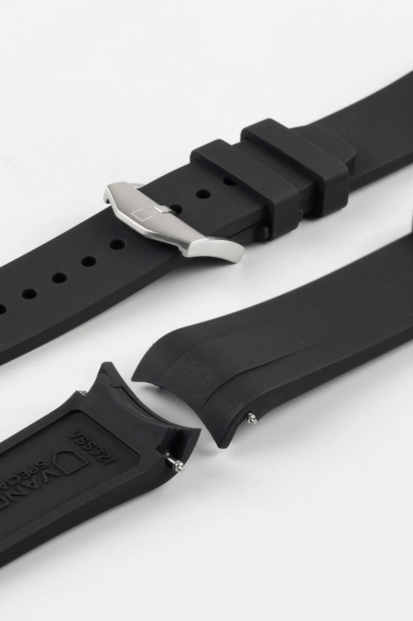 VANGUARD Integrated Rubber Watch Strap for Omega Speedmaster/ Moonswatch in BLACK - Image 7