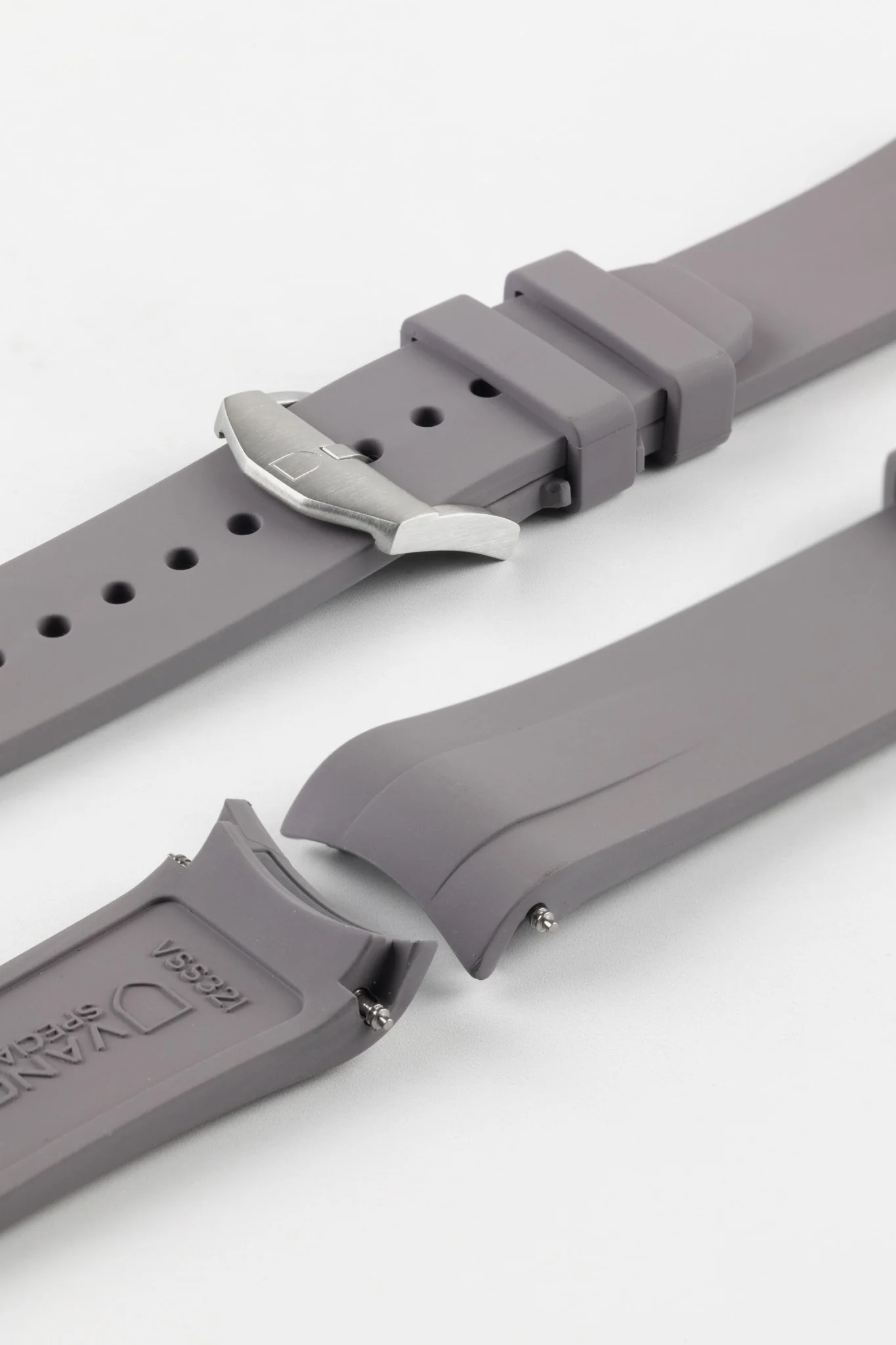 VANGUARD Integrated Rubber Watch Strap for Omega Speedmaster/ Moonswatch in GREY - Image 7