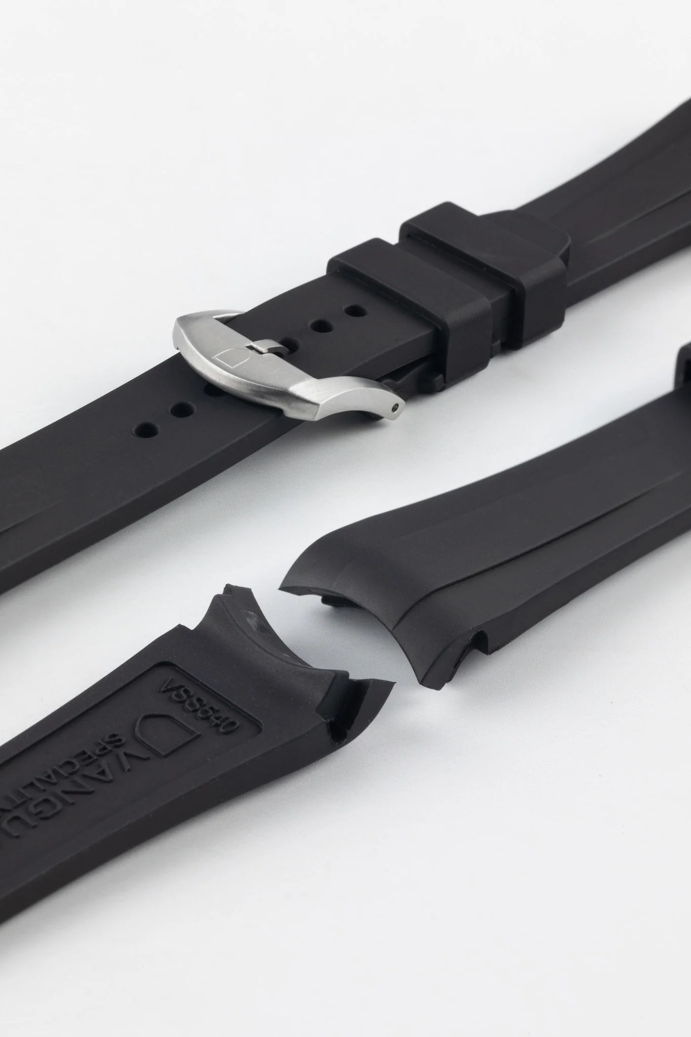 VANGUARD Integrated Rubber Watch Strap for Tudor Black Bay 54 in BLACK - Image 6