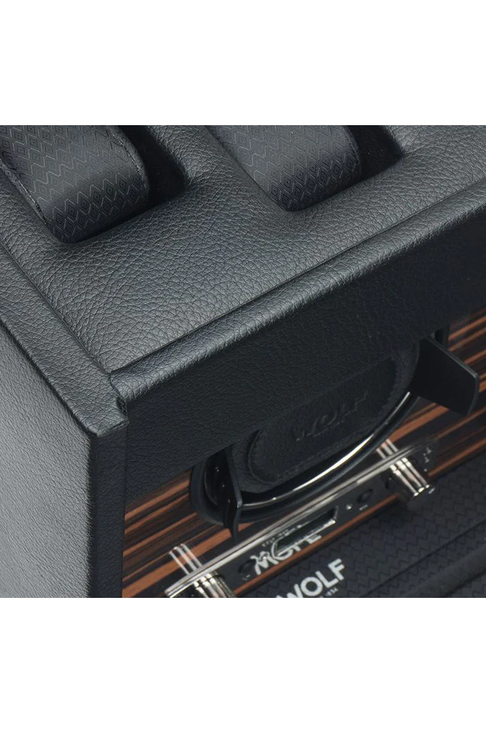 WOLF ROADSTER Single Watch Winder with Storage in BLACK - Image 4