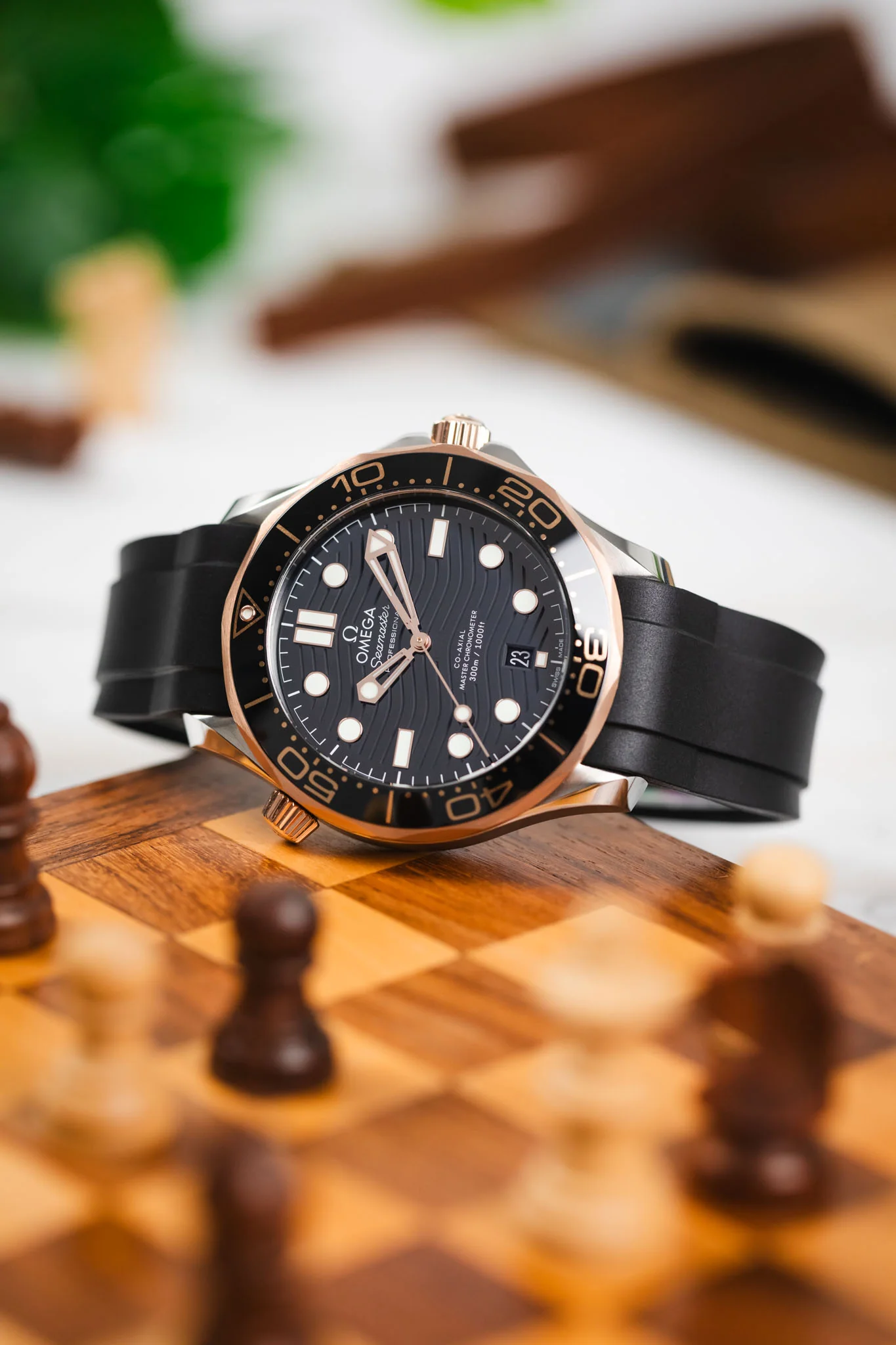 ZEALANDE ZBC01 Rubber Watch Strap for Omega Seamaster in BLACK - Image 4