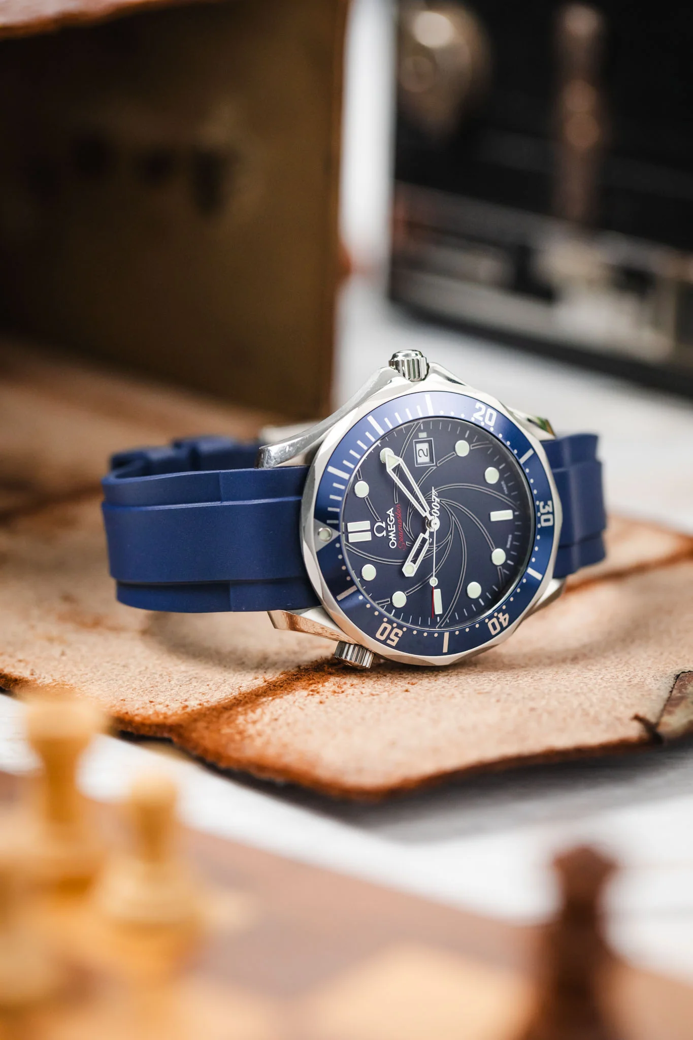 ZEALANDE ZBC01 Rubber Watch Strap for Omega Seamaster in BLUE - Image 4