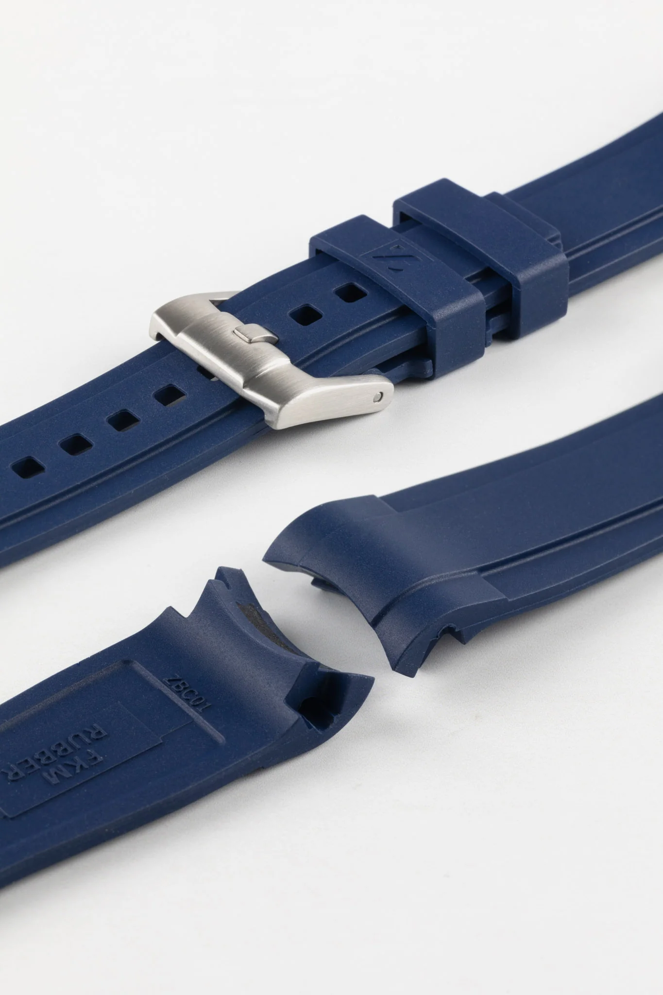 ZEALANDE ZBC01 Rubber Watch Strap for Omega Seamaster in BLUE - Image 7