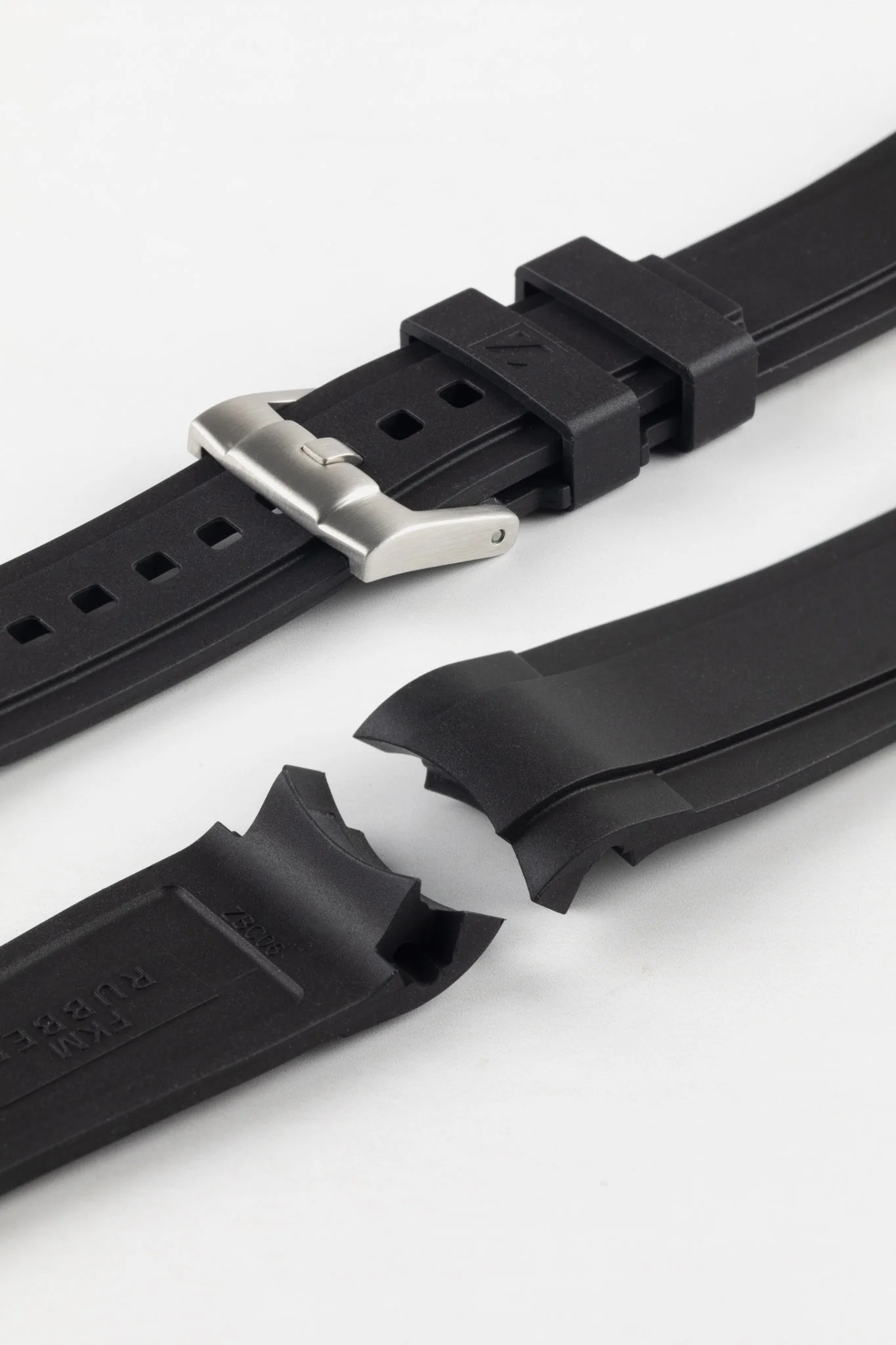 ZEALANDE ZBC06 Rubber Watch Strap for Omega Seamaster Aqua Terra in BLACK - Image 6