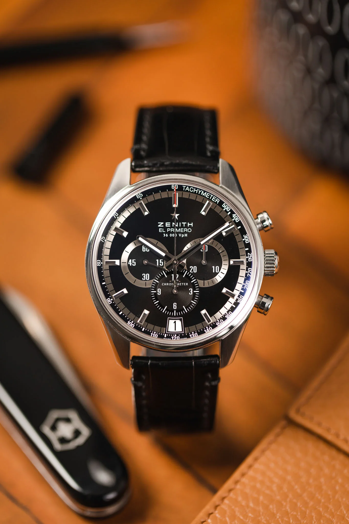 ZENITH 03.2040.400/21.C496 El Primero 36'000VPH Automatic Chronograph – Black Dial - Image 4