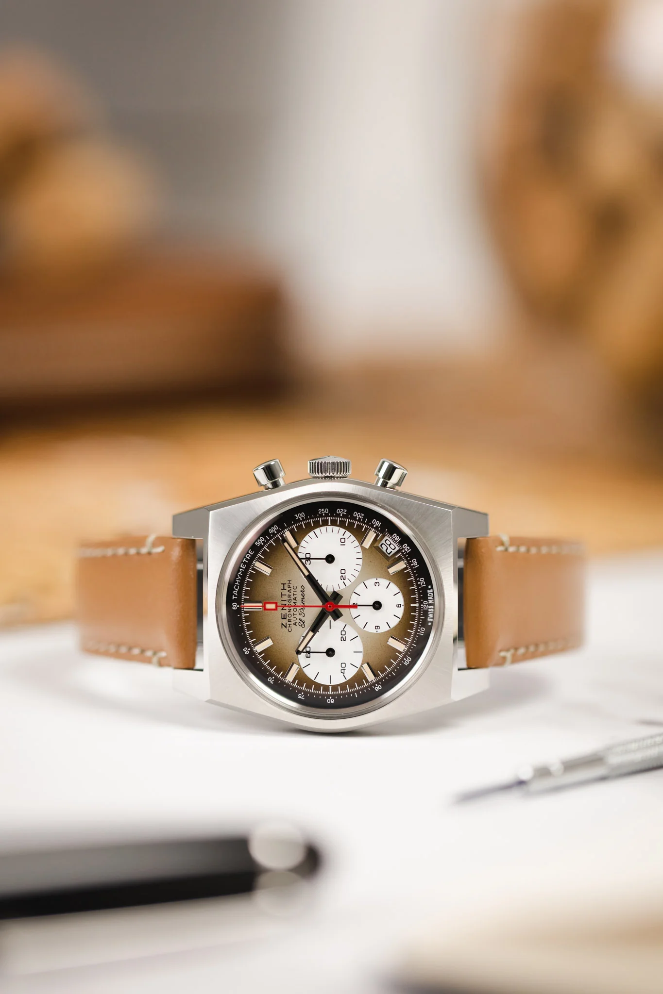 ZENITH 03.A384.400/385.C855 Chronomaster Revival El Primero 37mm Automatic Tonneau Watch - Image 4
