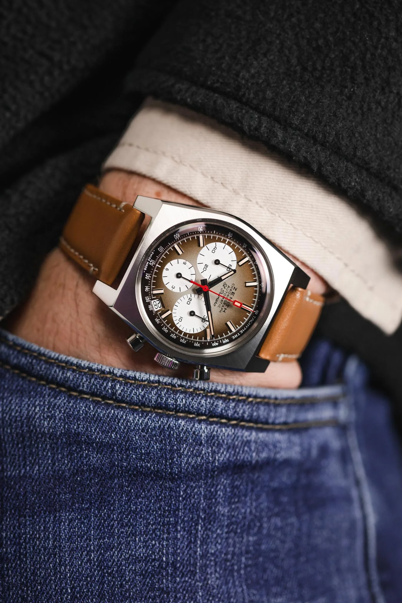 ZENITH 03.A384.400/385.C855 Chronomaster Revival El Primero 37mm Automatic Tonneau Watch - Image 6