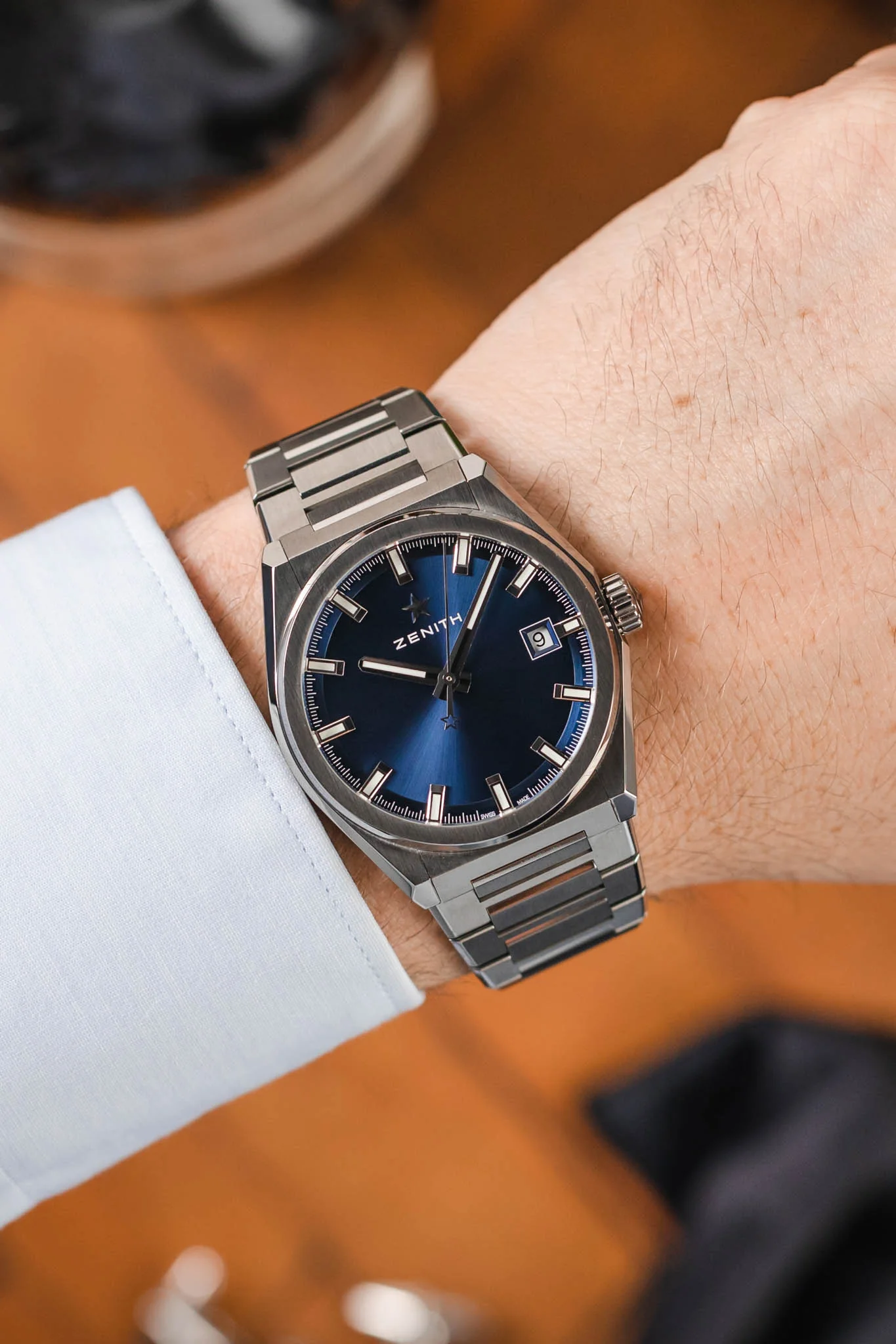 ZENITH 95.9000.670/51.M9000 Defy Classic 41mm Titanium Automatic Watch - Blue Dial - Image 2