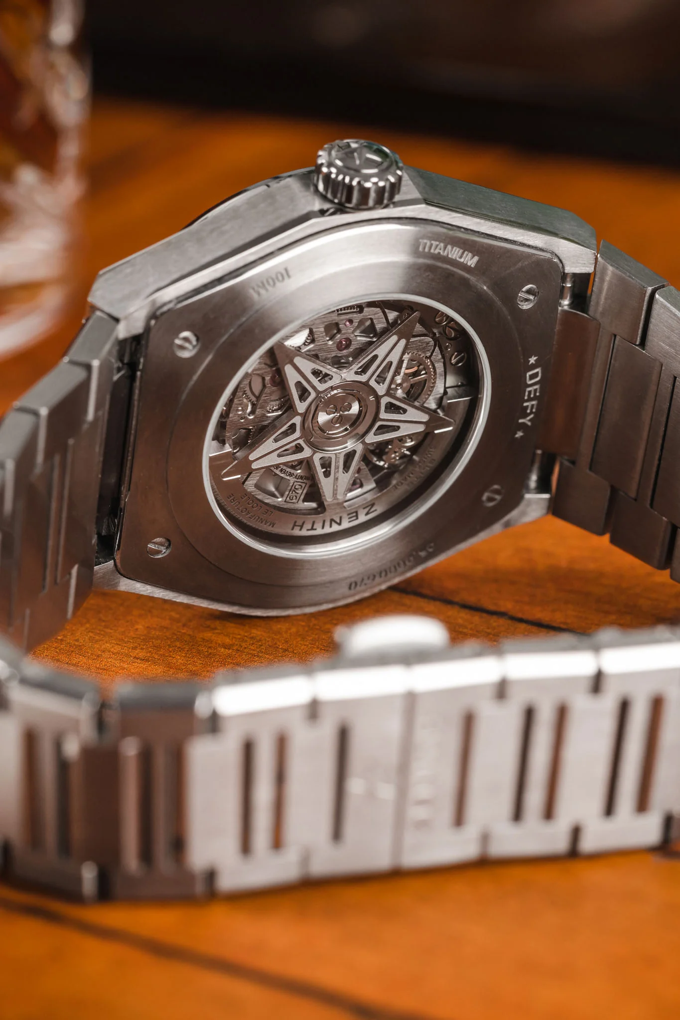 ZENITH 95.9000.670/51.M9000 Defy Classic 41mm Titanium Automatic Watch - Blue Dial - Image 4