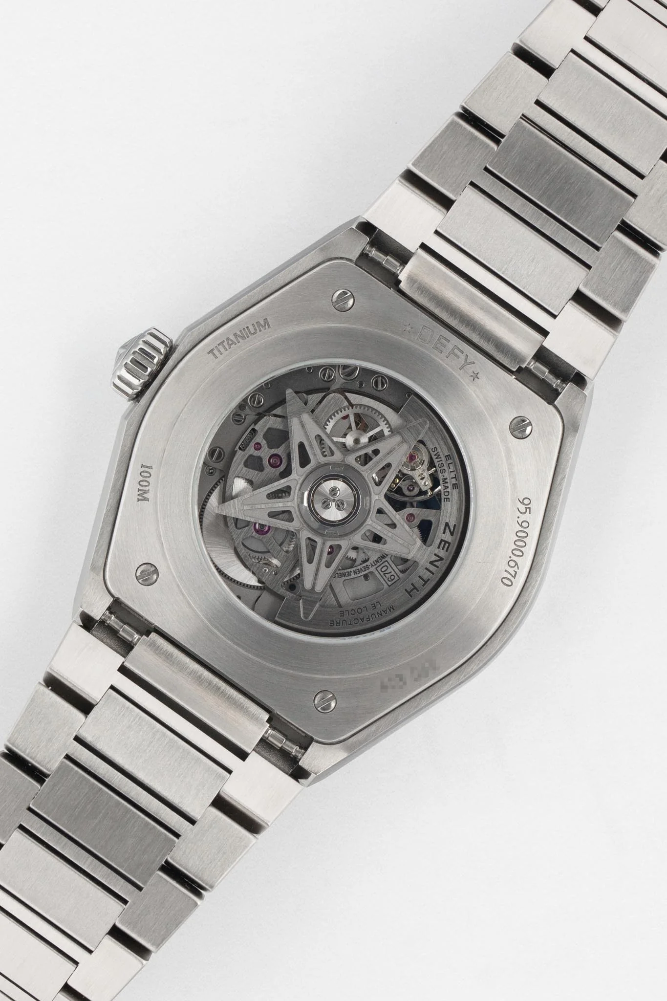 ZENITH 95.9000.670/51.M9000 Defy Classic 41mm Titanium Automatic Watch - Blue Dial - Image 8