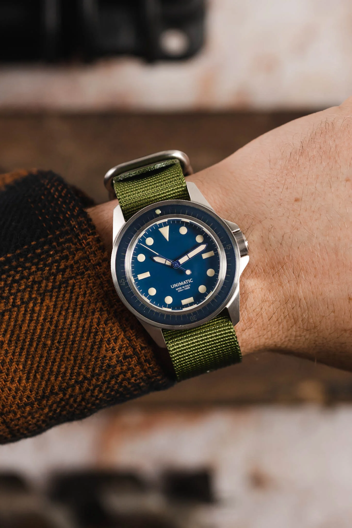 ZULU Nylon Watch Strap with 3 Steel Rings in ARMY GREEN - Image 2